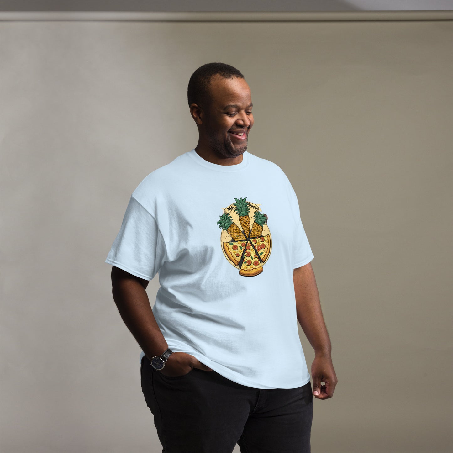 Adult Pineapple on Pizza T-Shirt