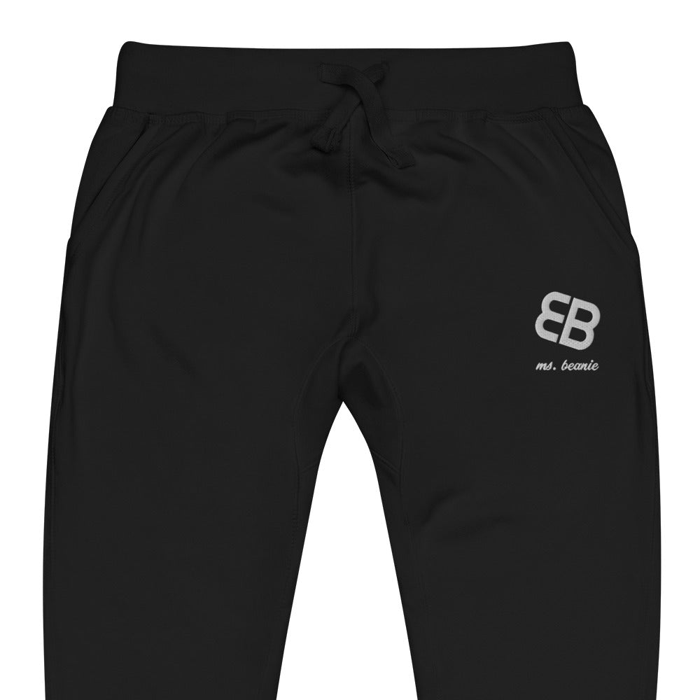 Adult Black Ms Beanie Sweatpants Set