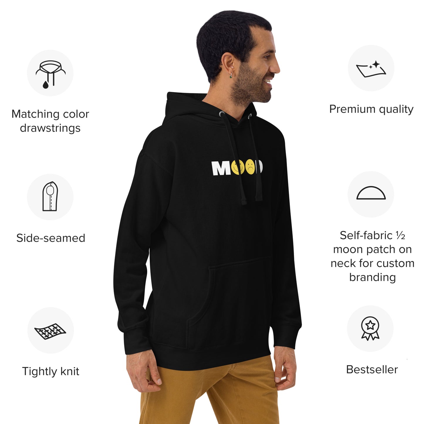 Smiley Mood Adult Hoodie